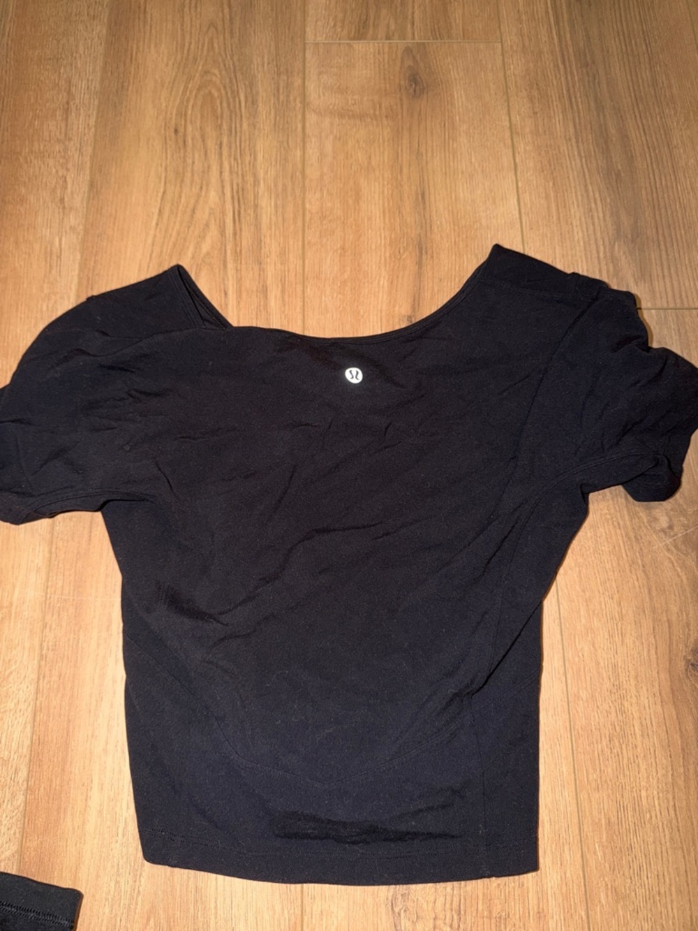 lululemon athletica Black Short-Sleeve Scoop Neck Top